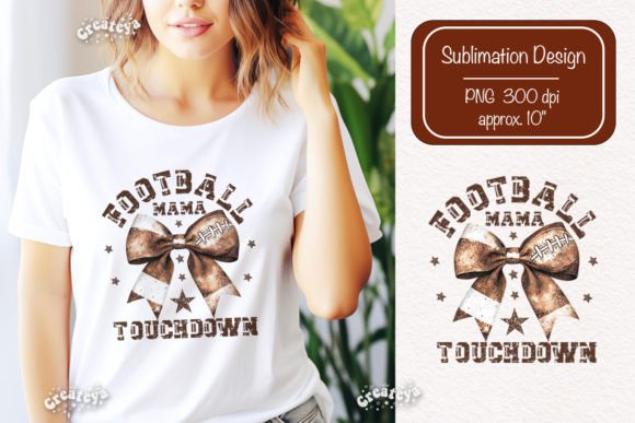Football Mom Retro American Football PNG Graphics and T-Shirt Designs