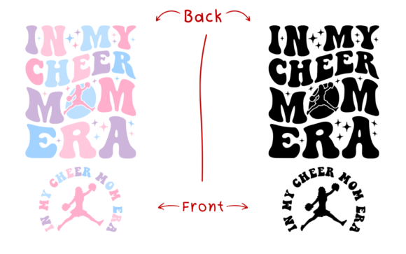 In My Cheer Mom Era Cheerleader SVG PNG Graphics and T-Shirt Designs