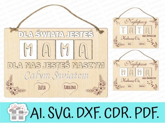 Thank You to Parents Laser Cut Svg MAMA Graphics and Patterns