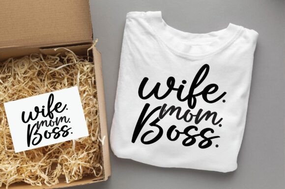 WIFE MOM BOSS Family Svg Png Design Graphics and T-Shirt Designs